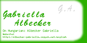 gabriella albecker business card